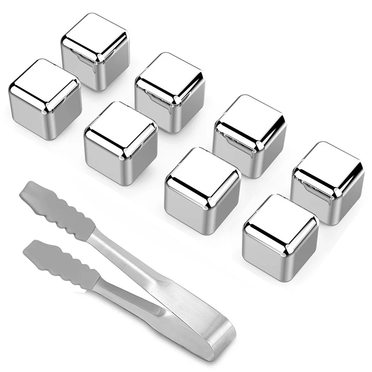 
Hot Sale Bar Accessories Stainless Steel Metal Ice Cube cooling ice melts 