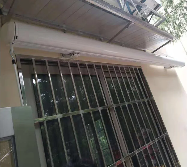 OEM патио полный Кассетный Электрический складной ручной тент наружный алюминиевый моторизованный выдвижной тент