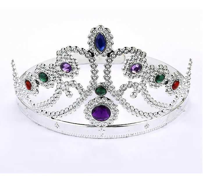 Wholesale Crowns And Tiaras Sparkling High Quality Plastic Crystal Rhinestone Tiara For Kids
