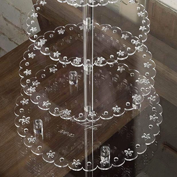4 Tier Acrylic Round Cupcake stand  Pastry stand serving tray