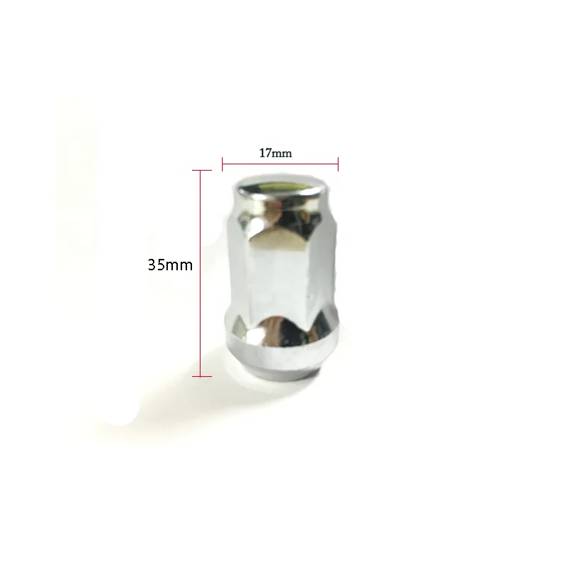 Silver Wheel Screw Lock Nut Tuerca de tornillo de rueda Standard Car Tire Lug locking Nut
