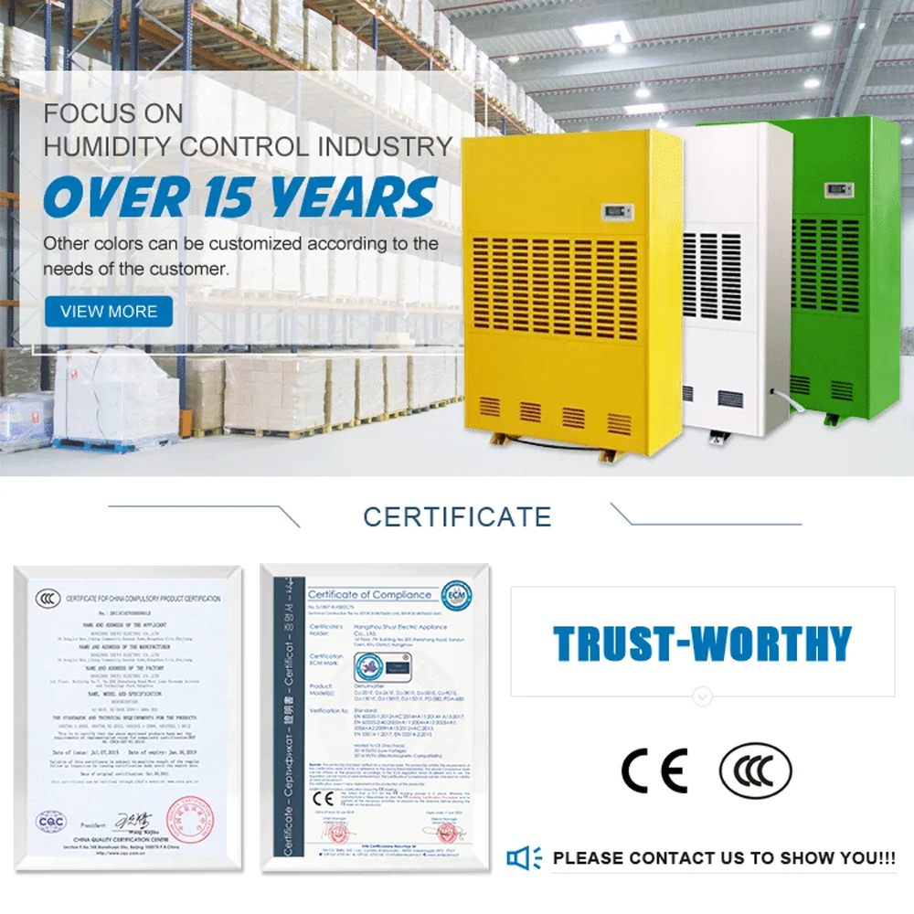 
15kg/h greenhouse dehumidifier industrial unit China supplier 