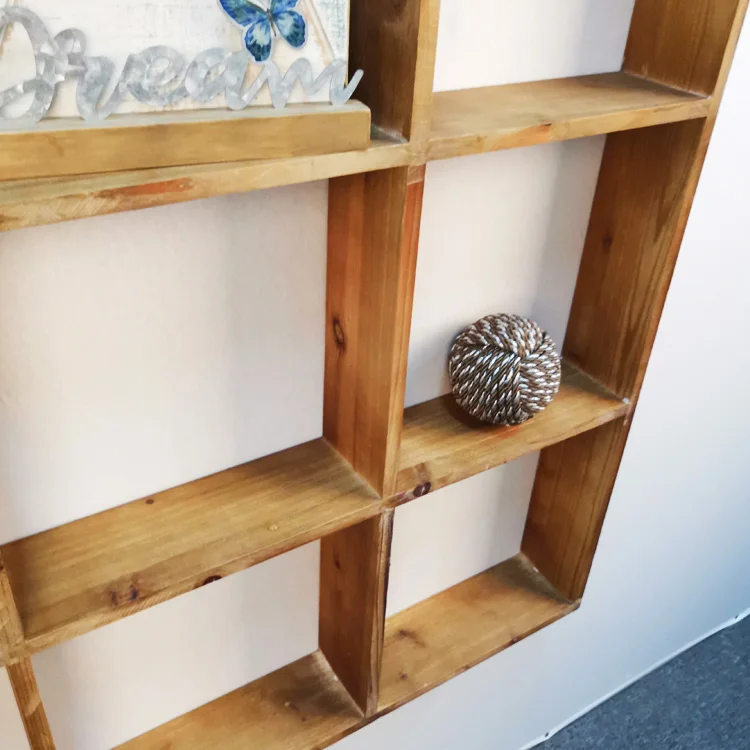 Solid wood designs wall mounted book shelf for storage