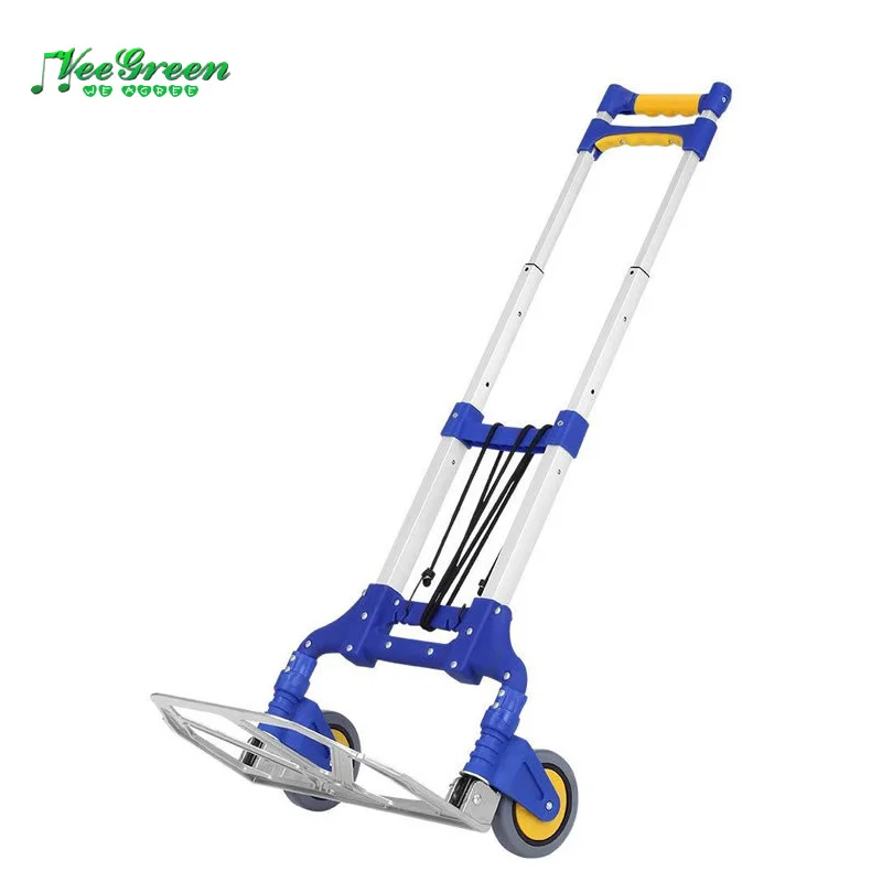 Aluminum Collapsible Handy Carrying Trolley with Two Wheels