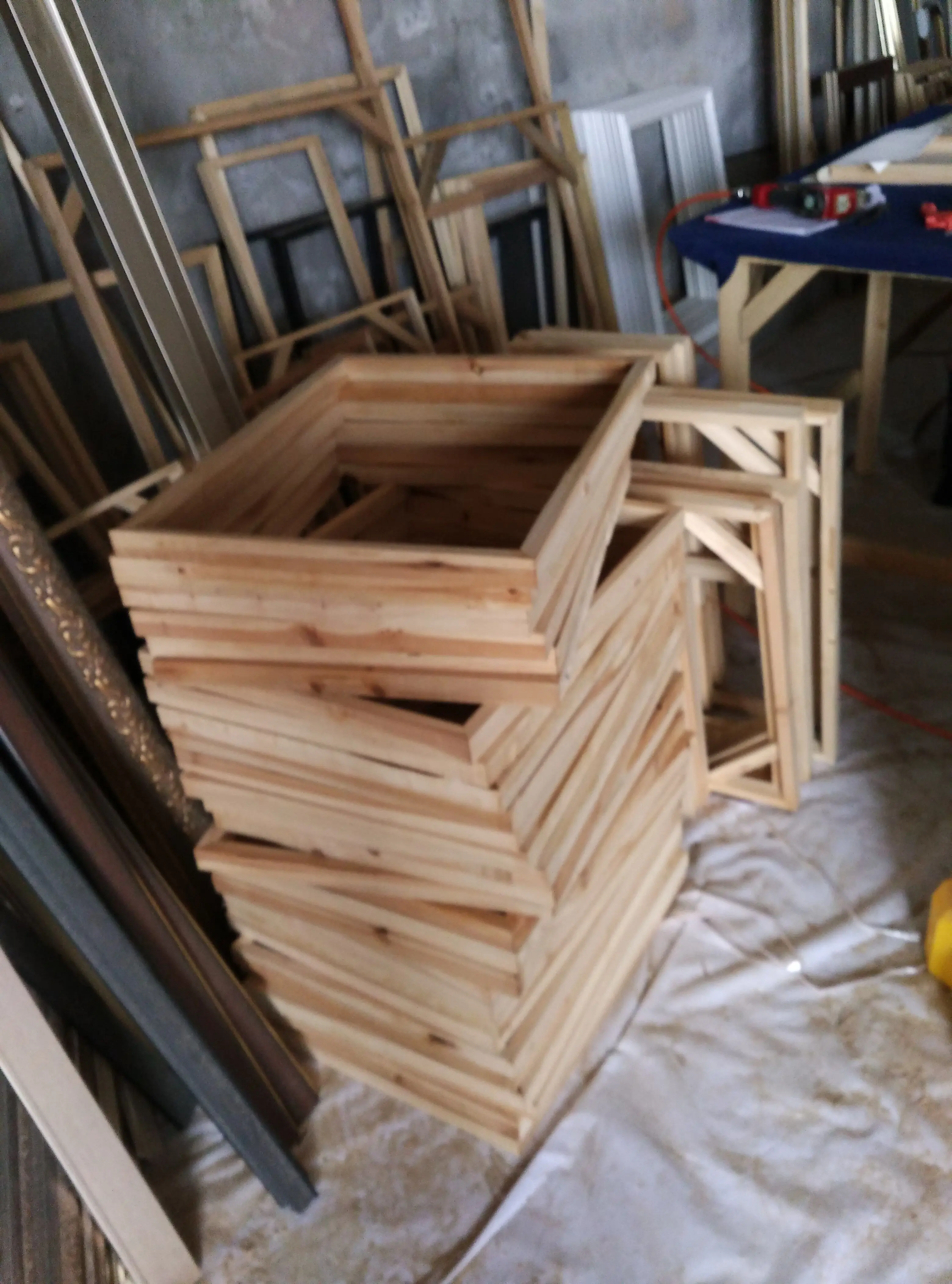 Abstract art painting framed on canvas for home hotel decoration wall