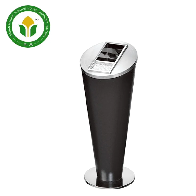 Indoor metal standing cone ground ash barrel dustbin trash bin