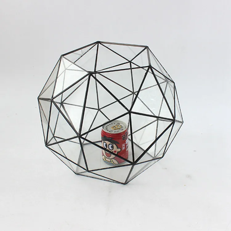Wholesale plant glass container glass ball Geometric Stained Glass vase Terrarium Round Ball