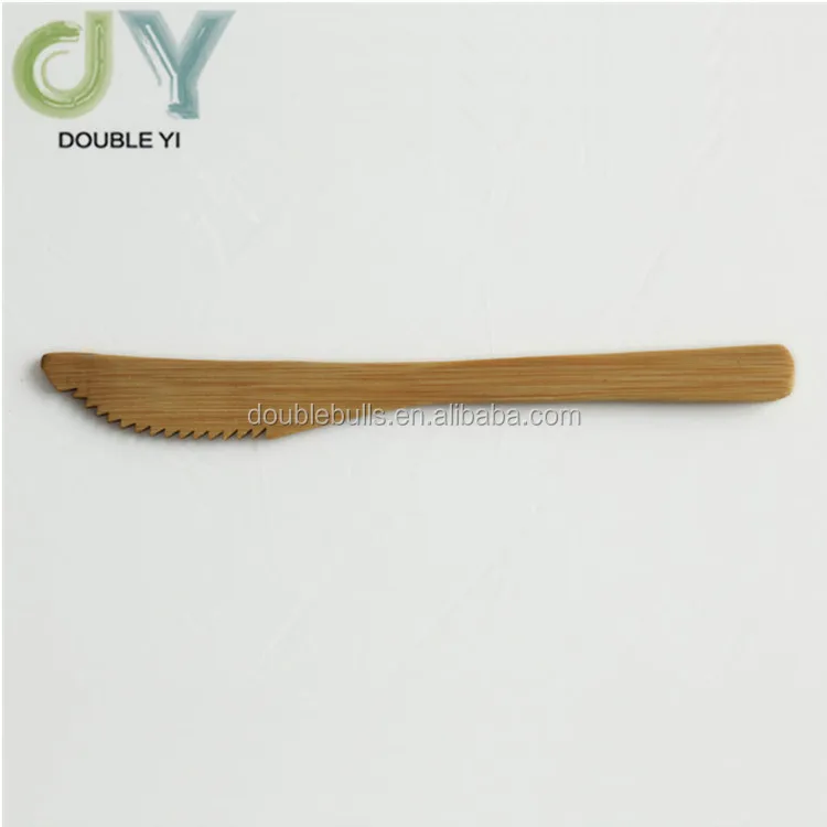 
Factory wholesale Western bamboo cake knife, solid bamboo dinner knife for children 