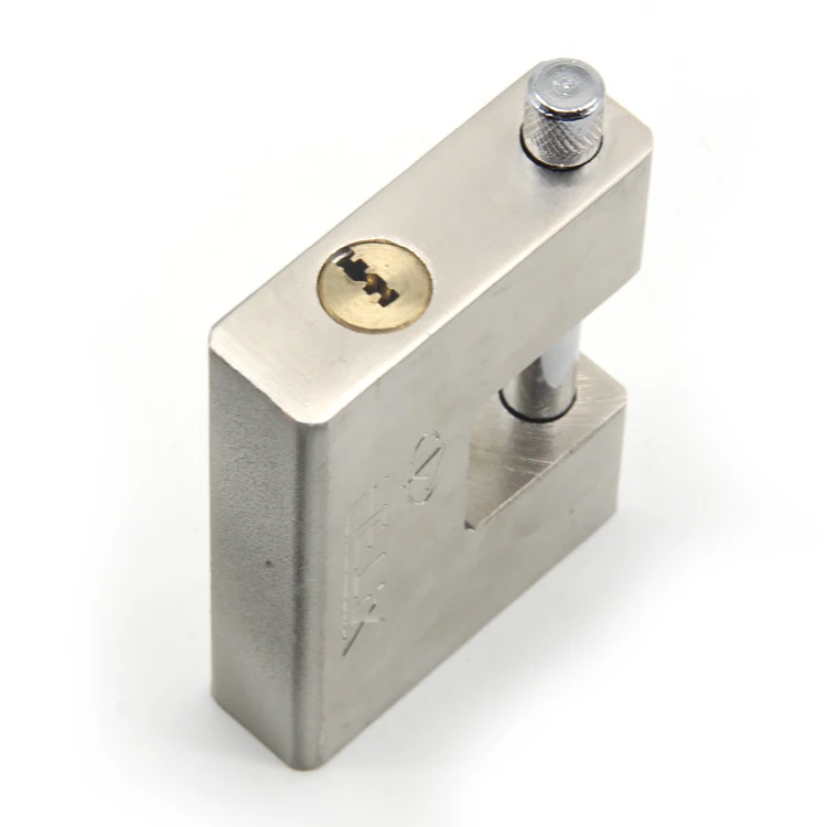 Steel shackle anti-rust customized logo safe hardened rectangular padlock with master key