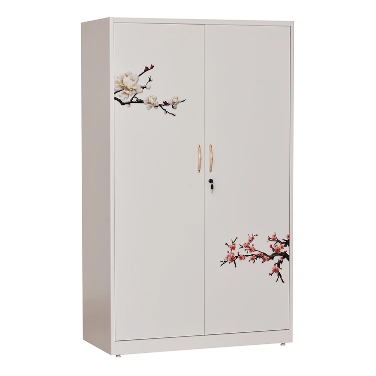 Steel Clothes Modern Bedroom Fuirniture 2 Door Portable Folding Almirah Bedroom Furniture,bedroom Furniture Metal 0.5~0.8mm