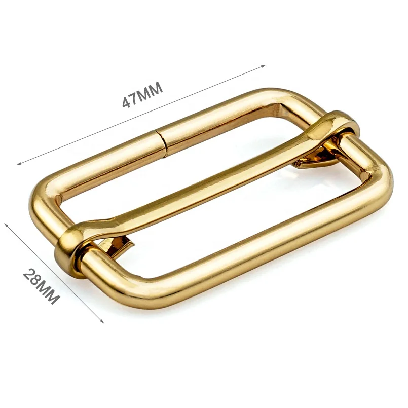 Bag Hardware Manufacturer 1.5 Inch Bronze Irom Metla Buckle, Tri Glide Metal Adjustable Bag Buckle