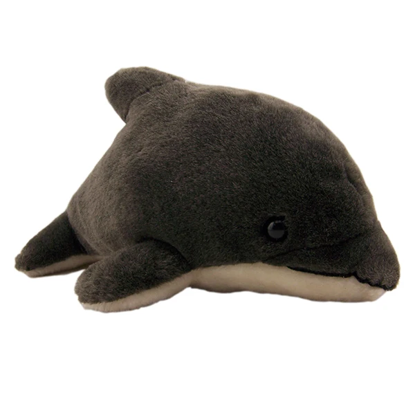 40 см длинный черный цвет реалистичные Пластиковые глаза игрушка Дельфин морское животное плюшевое оптовая продажа