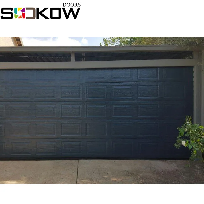 steel garage door window panel/overhead warehouse gate/automatic sectional commercial garage door