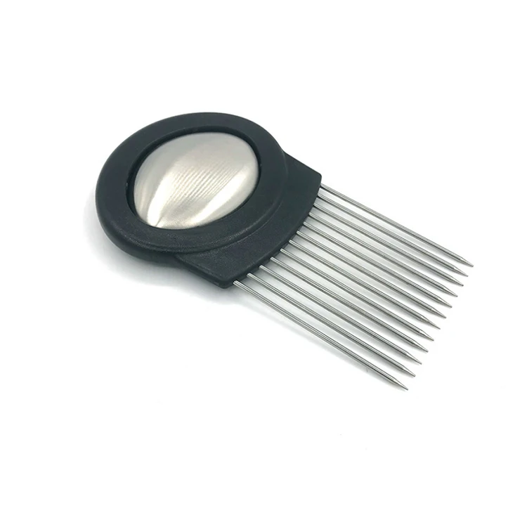 
Home use stainless steel and plastic onion holder onion cutter 