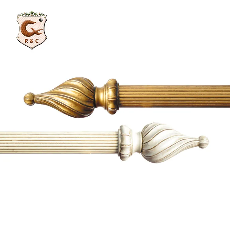 Manufacturer Custom Size High Quality Wooden Curtain Rod Single Wood Curtain Rod