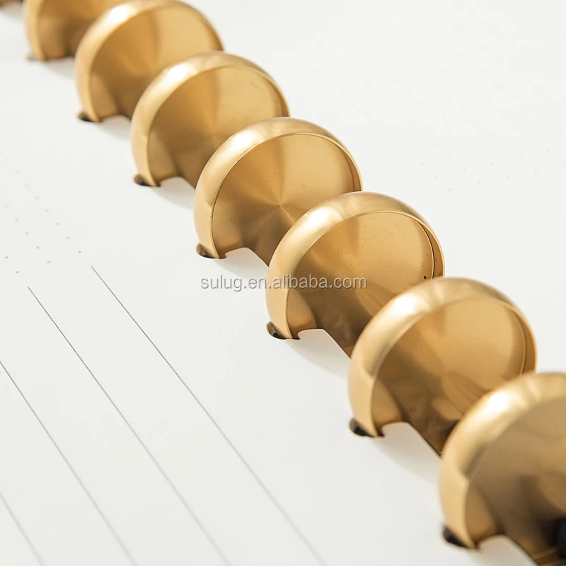 A5 gold leather notebook circa notebook discbound planners