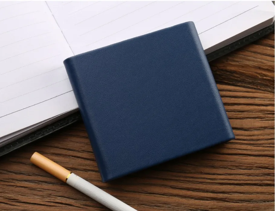 Wholesale Custom Metal Branded and Leather Buckle Cigarette Tobacco Case Wallet for Slim Cigarettes