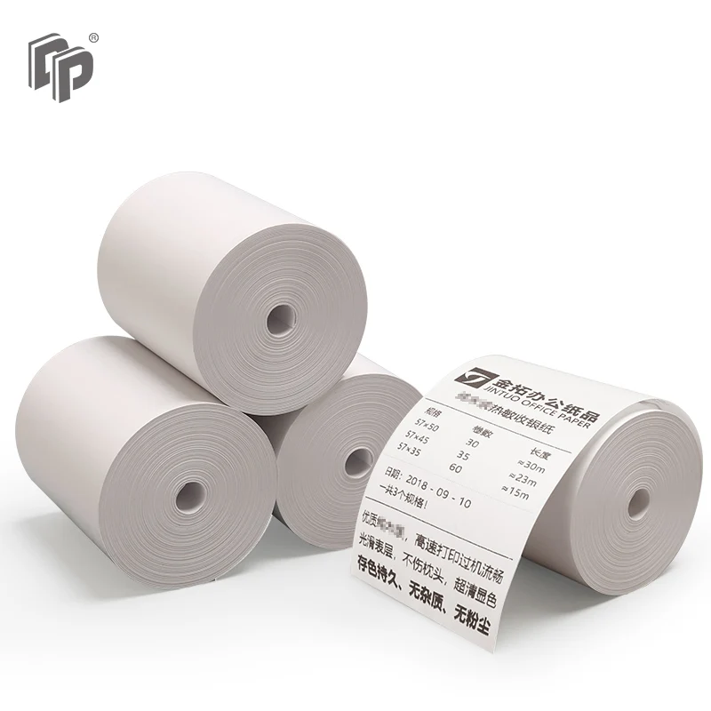 
POS machine usage thermal paper 80*80mm 55g for ATM banknote paper and medical thermal paper 