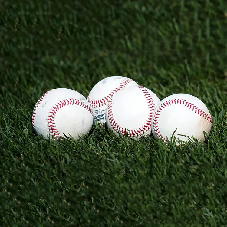 Yellow Softball Blank Mini Leather Baseballs