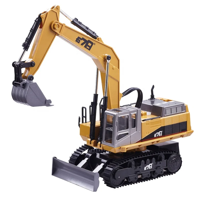 14CH Металл 2,4G инженерный Трактор Игрушки с дистанционным управлением бульдозер 2 в 1 металлический Радиоуправляемый экскаватор