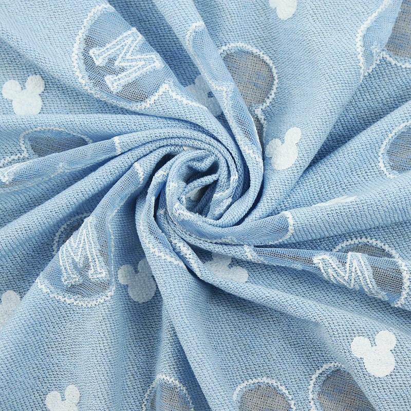 Высокое качество, оптовая продажа, новый светло-голубой симпатичный Микки Маус, удобная сгоревшая ткань