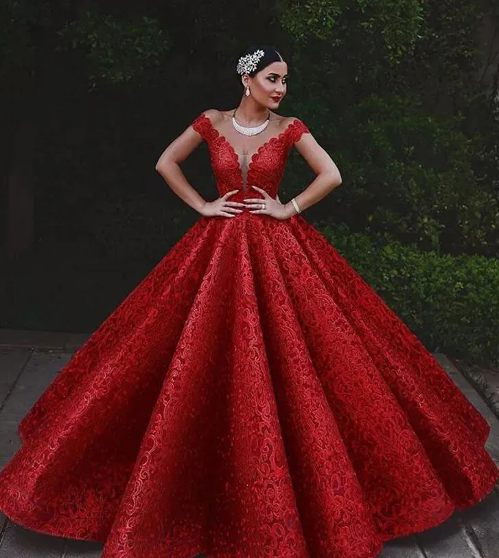 Red Satin Luxury Party Wear Evening Dress for Women