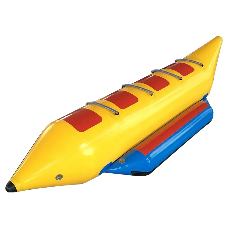 Durable Cheap 3 4 Person Seats Inflatable Banana Water Ski Boat Tubes for Rental