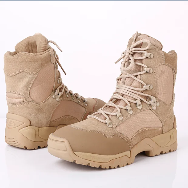 Tactical Boot and Outdoor Training Boot for Men EVA Mesh Fabric Professional Winter Boots Rubber YKK Zipper