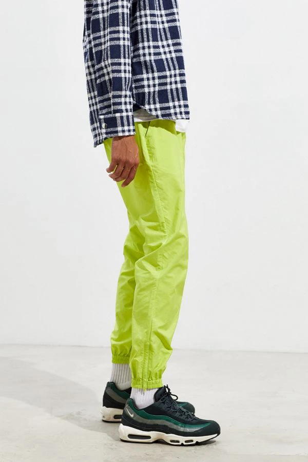 Custom Logo Workout  Nylon Mens Neon Joggers Wholesales Slim Fit Track Pants