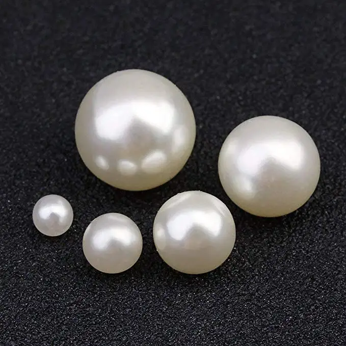 8mm round shaped plastic pearl beads without holes for Nail Arts DIY Craft Scrapbook Decoration