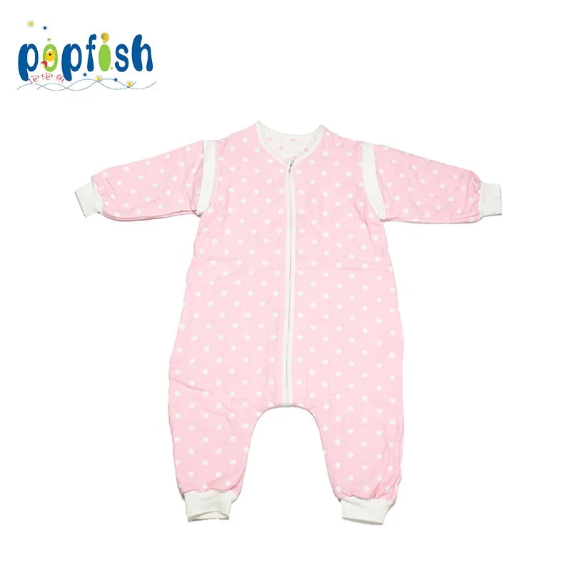 Warm detachable sleeve children's winter sleeping bag