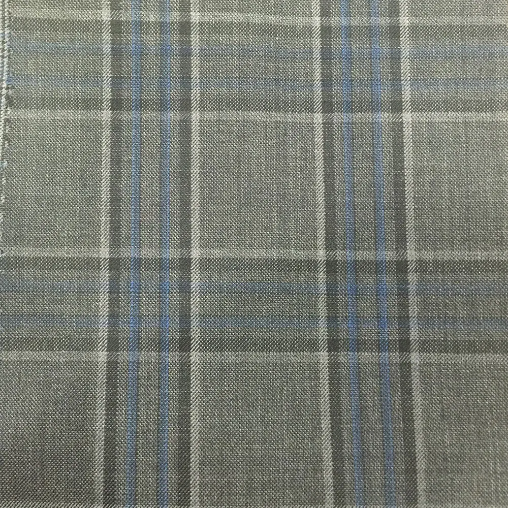 High quality wholesale houndstooth design wool rayon suiting fabric