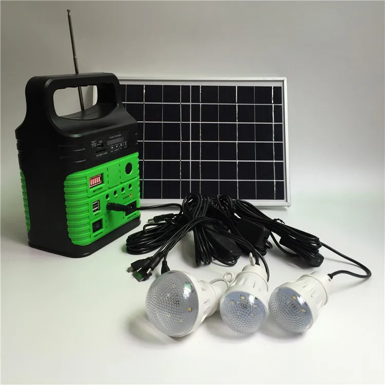 10w solar panel lights kits portable for garden