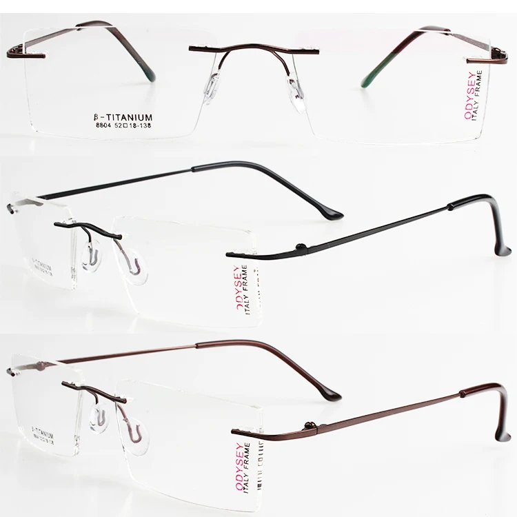 Hot sale Popular Practicability Square Rimless Clip On Sunglasses Uv400 Polarized Prescription Sun Glasses Wholesale