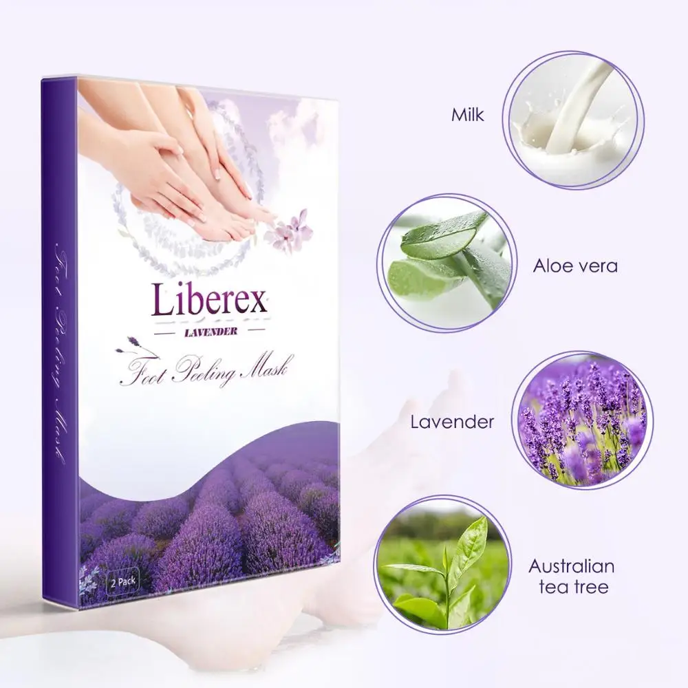2 Pairs Per Box Exfoliating Callus Remover Soft Touch Foot Peel Mask