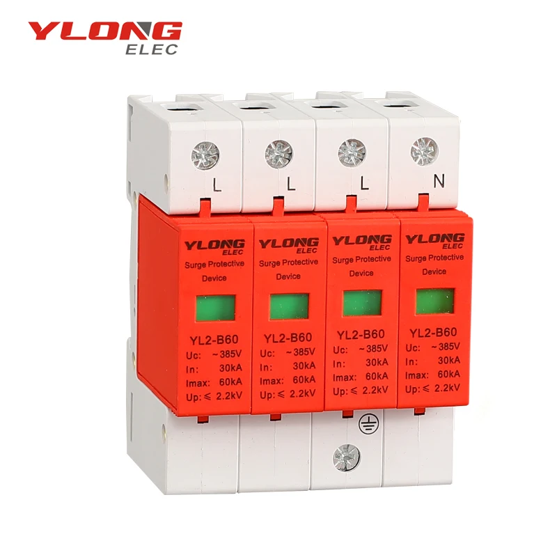 YLONG CE  Power lingning arrester  YL2-B60 4P 60KA
