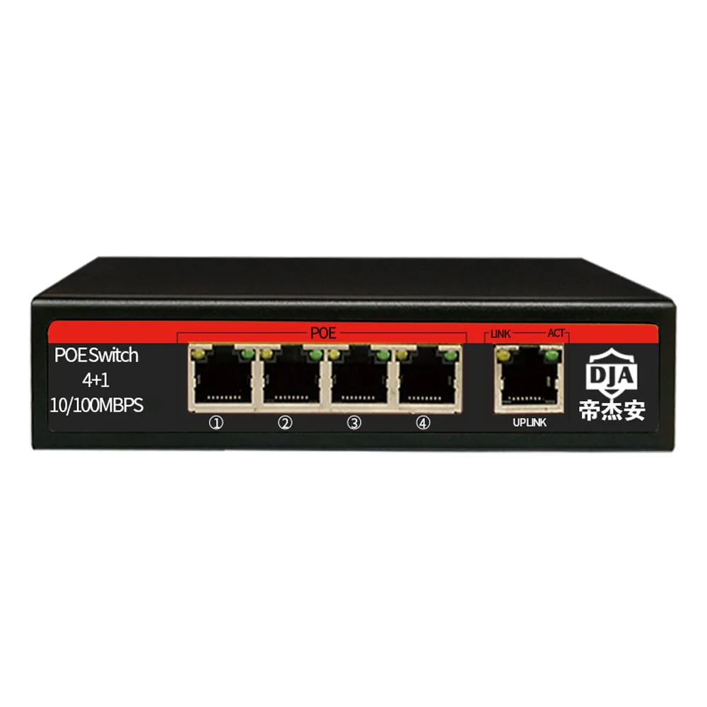 
oem poe switch extender 250m 4 Port 10/100Mbps POE Switch for IP Camera 