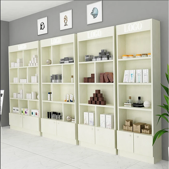 Customized fashion wood display cabinet bookcase wooden