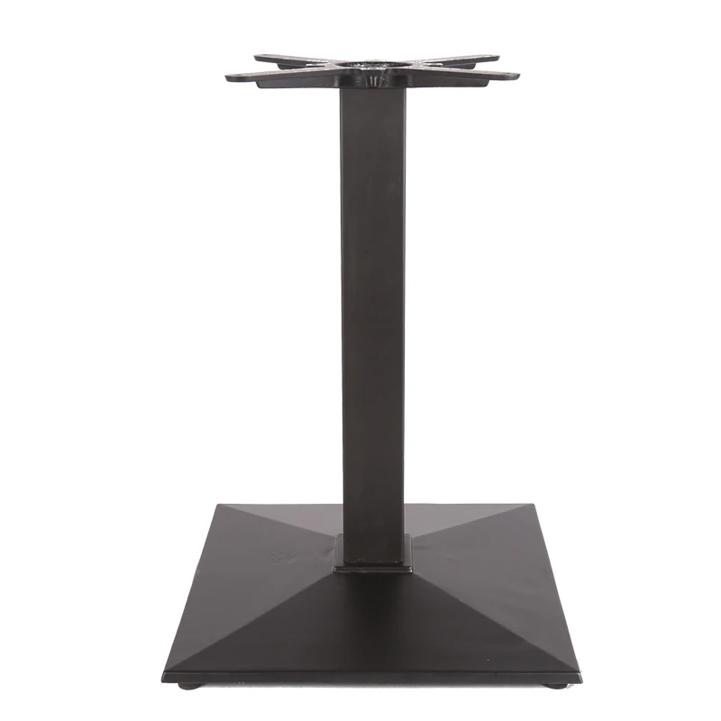 Chuangdi dining table cast iron table base with bevel square base