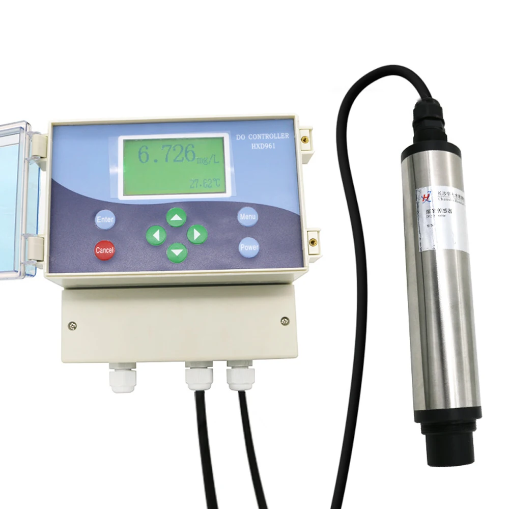 Aquaculture растворенный кислородный контроллер метр Аквариум оптический растворенный датчик кислорода