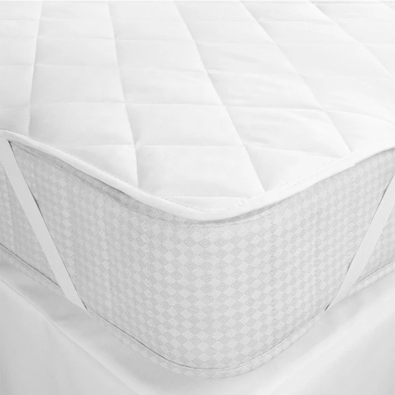 
China factory PE laminated cotton terry waterproof queen mattress protector cover with zipper 