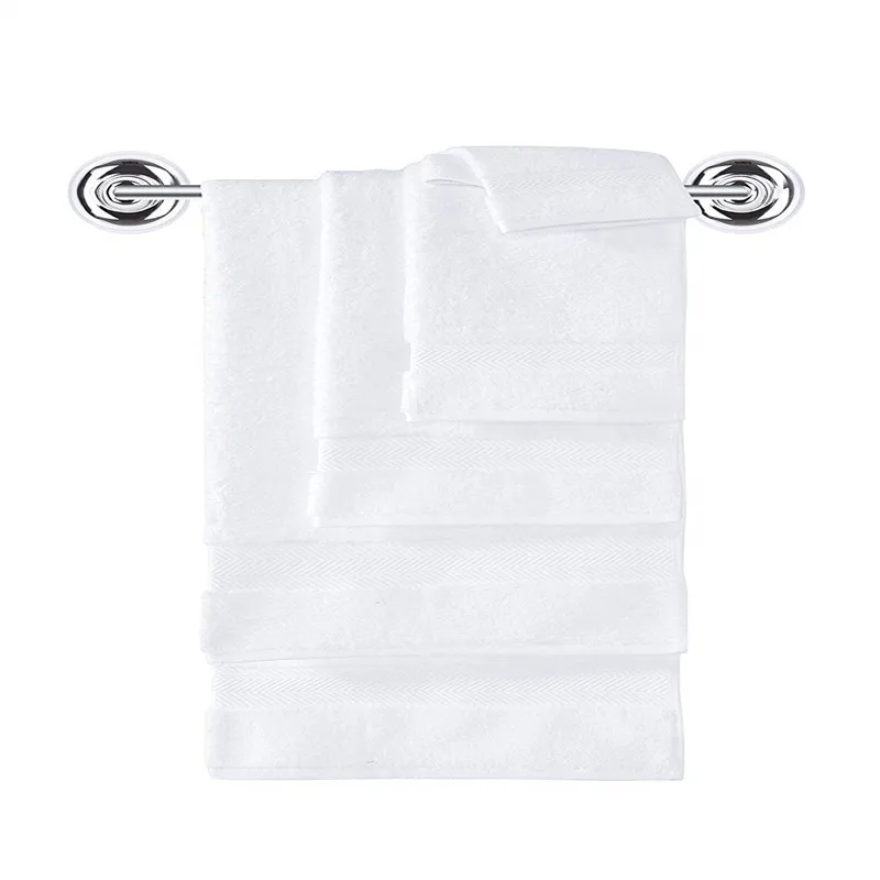 Hotel quality 600GSM long pile Egyptian Cotton 33x33cm square face towel 24pcs/pack white plain washcloth towel set