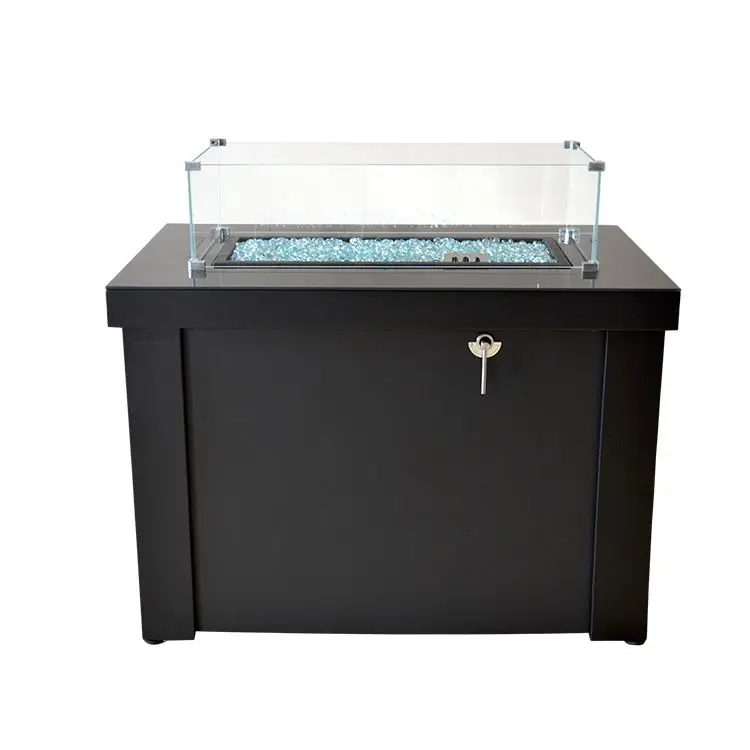 
Square Outdoor Gas Cast Concrete Fire Pit Table In Patios 