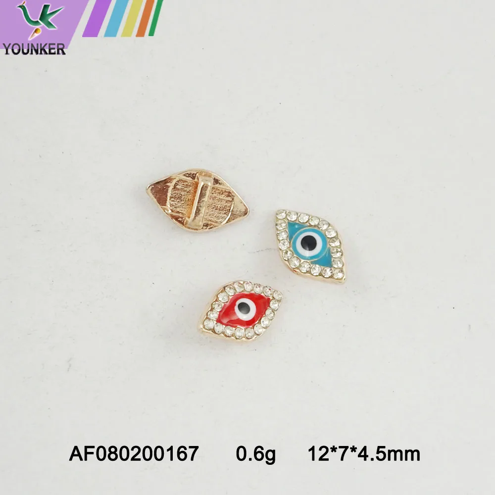 metal alloy custom enamel charms eye pendant charms  alloy Rhinestone Pendant for DIY jewelry making
