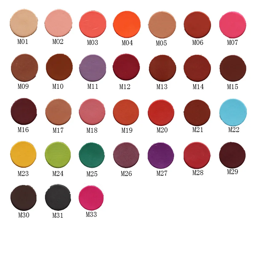 
Single Eye Shadow Makeup Magnetic Eyeshadow Palette Eye Shadow Refill Pans for Pro Palette OEM Fit for 26mm Pans 