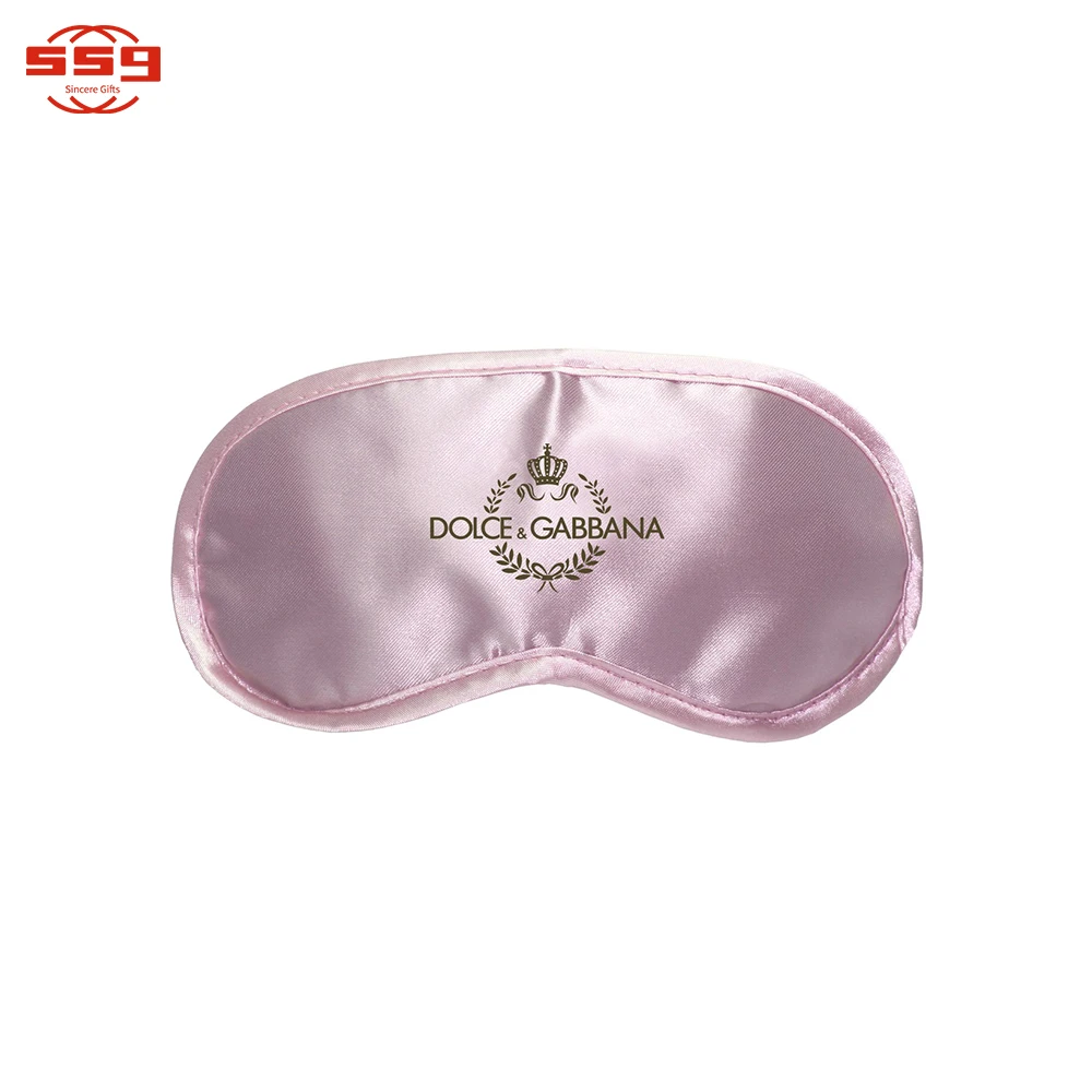 Promotional Custom Cheap High Quality Cool Polyester Silk Sleeping Eye Masks