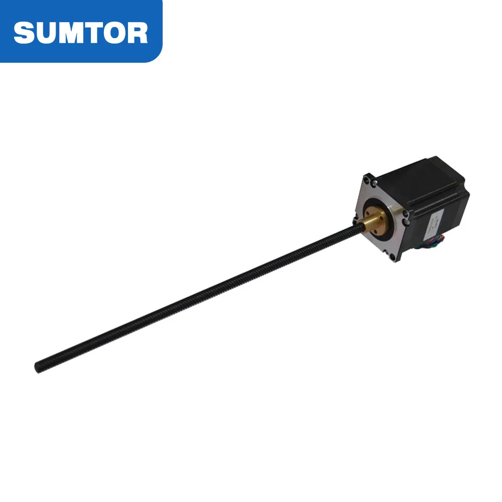 76 мм длина двигателя 1.8N.m удерживающий момент 300 мм длина оси резьбовой стержень nema 23 двигатель шагового вкладыша