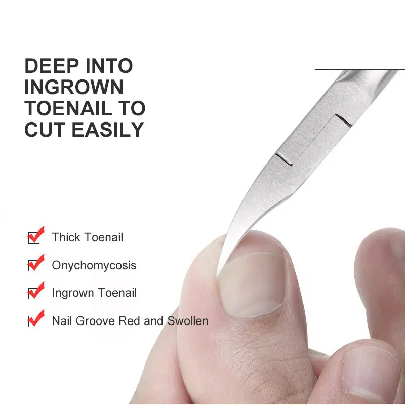ABS Handle Double Spring Ingrown Toenail Trimming Cutter Pedicure Manicure Tools Podiatry Feet Care Stainless Steel Nail Clipper