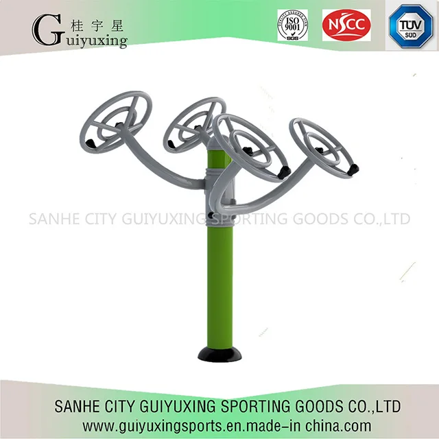 TUV  Certified Outdoor Fitness  Open Air Gym Equipment   Tai chi Wheel Spinners