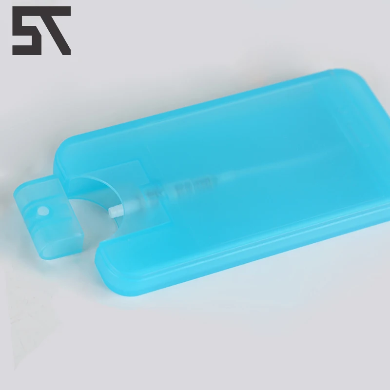 Colorful flat bottom perfume atomizer plastic perfume sprayer bottle 20ml